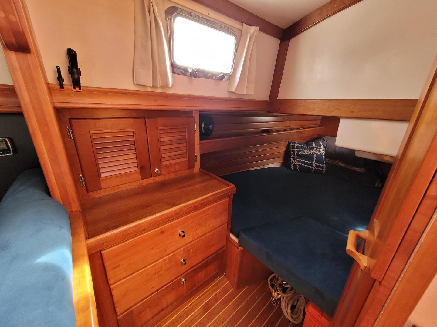 The aft cabin, shown configured as an open space.